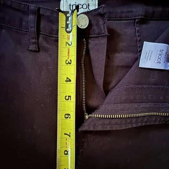 Tricot by C'est toi black denim kick flare high waisted pants 26 - Picture 12 of 14